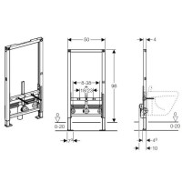 Монтажный элемент для биде H98 Geberit Duofix 111.539.00.1