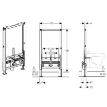 Монтажный элемент для биде H98 Geberit Duofix 111.539.00.1