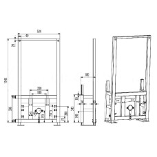 Инсталляция Creavit GBM500.00 для биде Черная