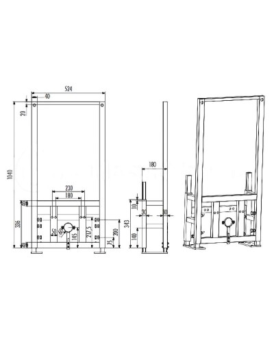 Инсталляция Creavit GBM500.00 для биде Черная