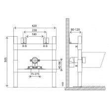 Инсталляция BelBagno BB024-BD для биде с крепежом
