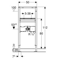 Монтажный элемент для умывальника, H112, Geberit Duofix 111.551.00.1