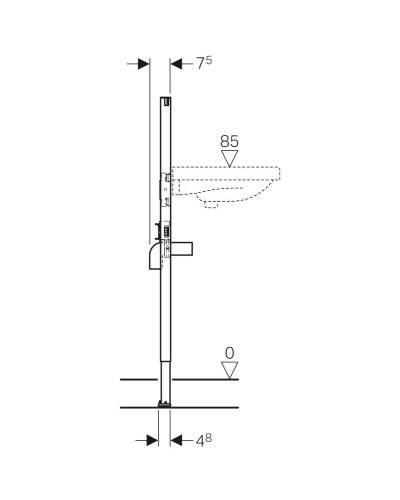 Монтажный элемент для умывальника, H112, Geberit Duofix 111.430.00.1