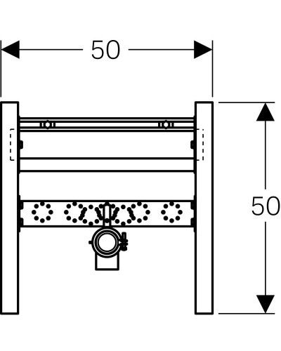 Монтажный элемент для умывальника, H50, Geberit Duofix 111.464.00.1