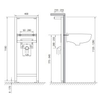 Инсталляционная система для раковины Cersanit Link IN-UM-LINK
