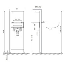 Инсталляционная система для раковины Cersanit Link IN-UM-LINK