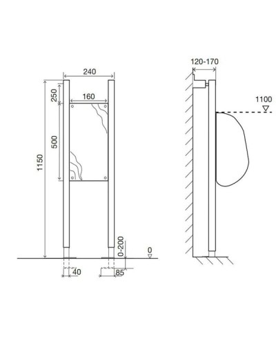 Монтажный элемент для поручней OLI Easy Structure 031526