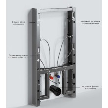 Инсталляция WasserKRAFT Naab 86BDT.050.BL для биде Черная