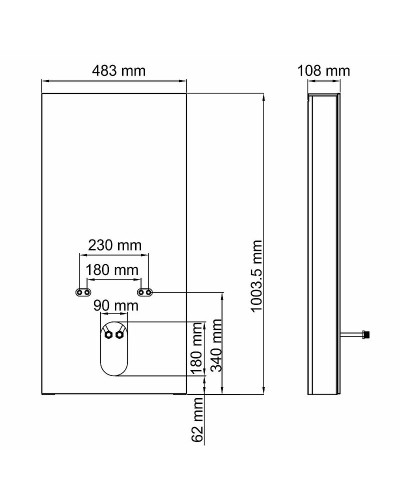 Инсталляция WasserKRAFT Naab 86BDT.050.BL для биде Черная