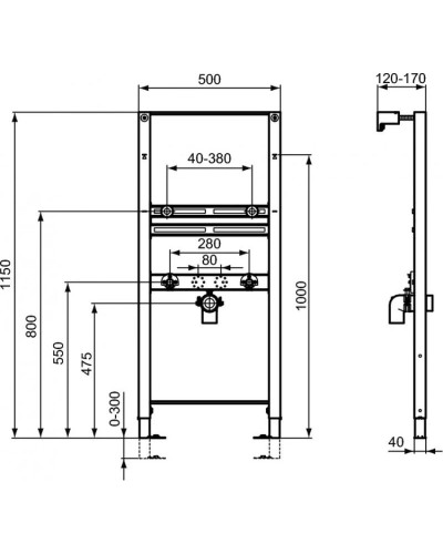 Монтажный элемент для раковины Ideal Standard Prosys R010267