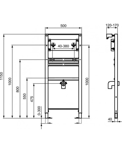 Монтажный элемент для раковины Ideal Standard Prosys R016167