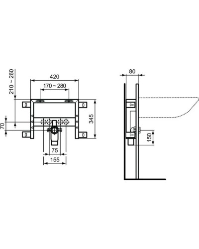 Монтажный элемент для раковины Ideal Standard Prosys R016467