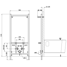 Инсталляция для биде AltroBagno Bidet Frame 651A