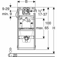 Инсталляция Geberit GIS 461.621.00.1 для писсуара Серая