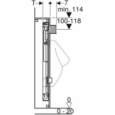 Инсталляция Geberit GIS 461.621.00.1 для писсуара Серая