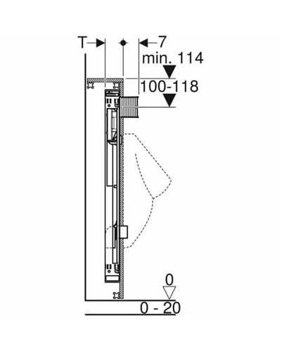 Инсталляция Geberit GIS 461.621.00.1 для писсуара Серая