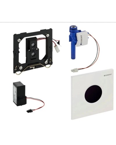 Система электронного управления смывом писсуара, питание от сети, защитная крышка типа 01 Geberit альпийский белый 116.021.11.5