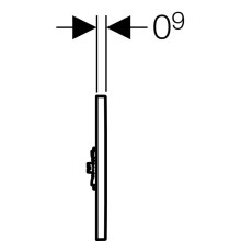 Система электронного управления смывом писсуара, питание от сети, защитная крышка типа 01 Geberit матовый хром 116.021.46.5