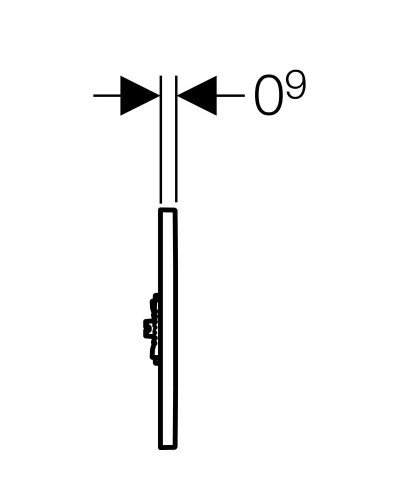 Система электронного управления смывом писсуара, питание от сети, защитная крышка типа 01 Geberit матовый хром 116.021.46.5
