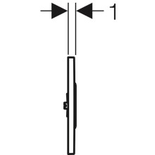 Система электронного управления смывом писсуара, питание от сети, защитная крышка типа 10 Geberit глянцевый хром/матовый хром 116.025.KH.1