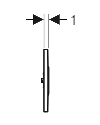 Система электронного управления смывом писсуара, питание от сети, защитная крышка типа 10 Geberit черный/глянцевый хром 116.025.KM.1