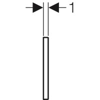 Система электронного управления смывом писсуара, питание от сети, защитная крышка типа 50 Geberit полированный хром 116.026.GH.1