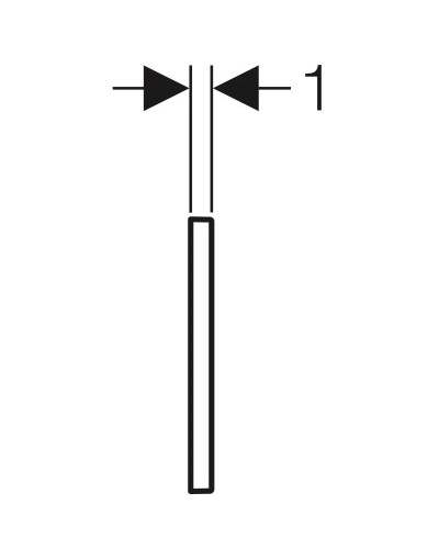 Система электронного управления смывом писсуара, питание от сети, защитная крышка типа 50 Geberit полированный хром 116.026.GH.1