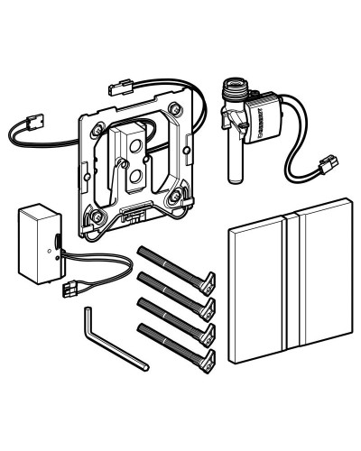 Система электронного управления смывом писсуара, питание от сети, защитная крышка типа 50 Geberit полированный хром 116.026.GH.1