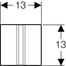 Система электронного управления смывом писсуара, питание от сети, защитная крышка типа 50 Geberit полированный хром 116.026.GH.1