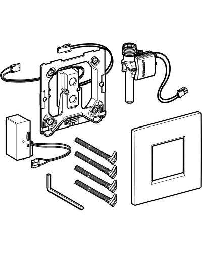Система электронного управления смывом писсуара, питание от сети, защитная крышка типа 30 Geberit альпийский белый 116.027.KJ.1
