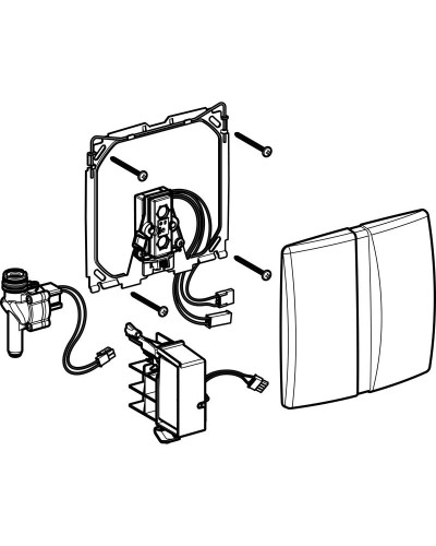 Система электронного управления смывом писсуара, питание от сети Geberit Basic альпийский белый 115.802.11.5