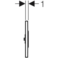 Система электронного управления смывом писсуара, питание от батарей, защитная крышка типа 10 Geberit белый/позолота 116.035.KK.1