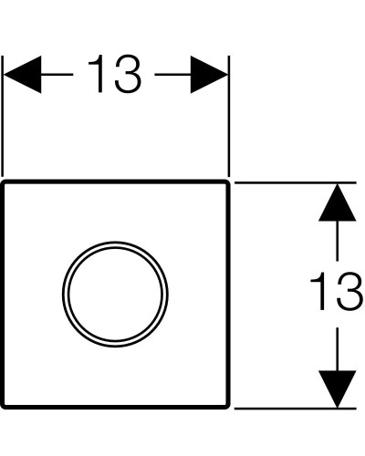 Система электронного управления смывом писсуара, питание от батарей, защитная крышка типа 10 Geberit белый/матовый хром 116.035.KL.1