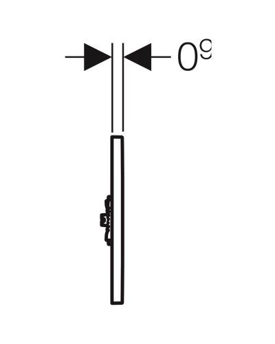 Система электронного управления смывом писсуара, питание от батарей, защитная крышка типа 01 Geberit матовый хром 116.031.46.5