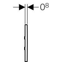 Система электронного управления смывом писсуара, питание от батарей, защитная крышка типа 30 Geberit глянцевый хром 116.037.KH.1
