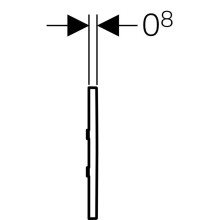 Система электронного управления смывом писсуара, питание от батарей, защитная крышка типа 30 Geberit глянцевый хром 116.037.KH.1