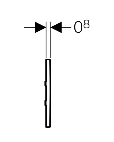 Система электронного управления смывом писсуара, питание от батарей, защитная крышка типа 30 Geberit глянцевый хром 116.037.KH.1