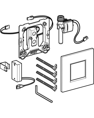 Система электронного управления смывом писсуара, питание от батарей, защитная крышка типа 30 Geberit глянцевый хром 116.037.KH.1