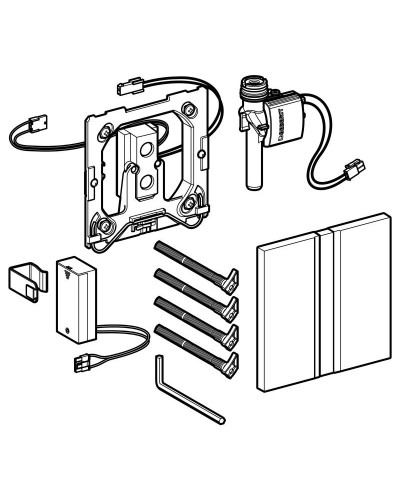 Система электронного управления смывом писсуара, питание от батарей, защитная крышка типа 50 Geberit полированный хром 116.036.GH.1