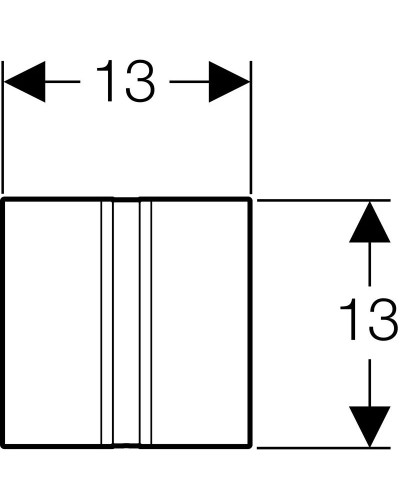Система электронного управления смывом писсуара, питание от батарей, защитная крышка типа 50 Geberit полированный хром 116.036.GH.1