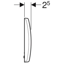 Система электронного управления смывом писсуара, питание от батарей Geberit Basic альпийский белый 115.804.11.5