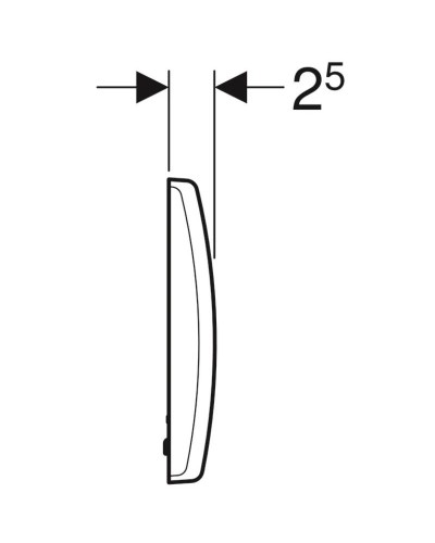 Система электронного управления смывом писсуара, питание от батарей Geberit Basic матовый хром 115.804.46.5