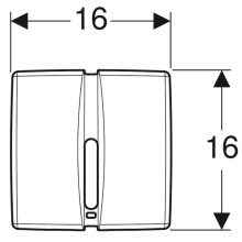 Система электронного управления смывом писсуара, питание от батарей Geberit Basic матовый хром 115.804.46.5