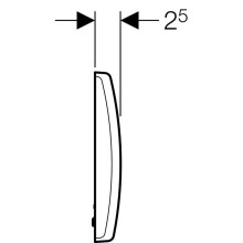 Система электронного управления смывом писсуара, питание от батарей Geberit Basic альпийский белый 115.818.11.5