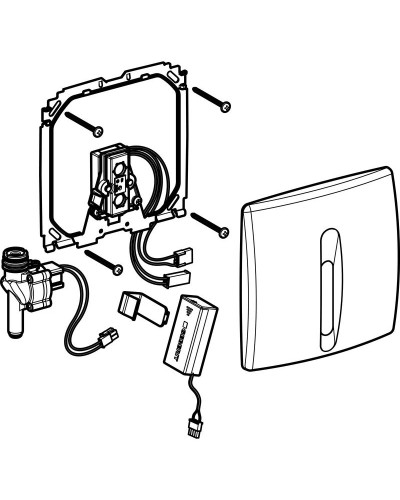 Система электронного управления смывом писсуара, питание от батарей Geberit Basic альпийский белый 115.818.11.5
