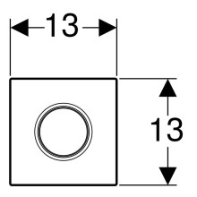 Система пневматического управления смывом писсуара, смывная клавиша типа 01 Geberit альпийский белый 116.011.11.5