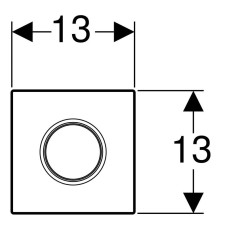 Система пневматического управления смывом писсуара, смывная клавиша типа 01 Geberit альпийский белый 116.011.11.5