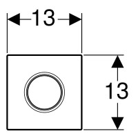 Система пневматического управления смывом писсуара, смывная клавиша типа 01 Geberit глянцевый хром 116.011.21.5