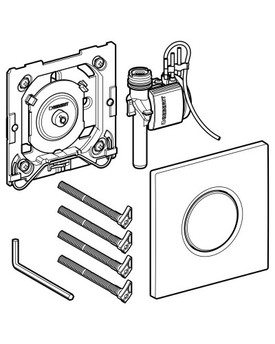 Система пневматического управления смывом писсуара, смывная клавиша типа 01 Geberit глянцевый хром 116.011.21.5