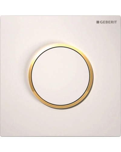 Система пневматического управления смывом писсуара, смывная клавиша типа 10 Geberit белый/позолота/белый 116.015.KK.1